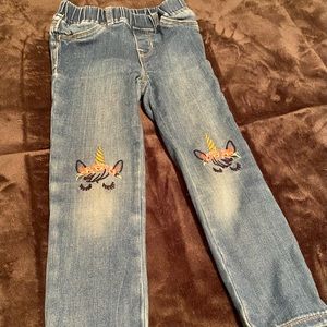 Unicorn Embroidered Jeans